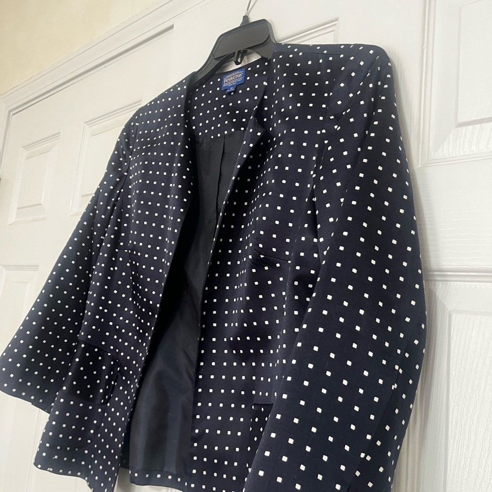 Like New Pendleton Navy Polka Dot Blazer